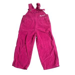 Carhartt pink corduroy ruffle snap adjustbale overall pants SIZE 3T
